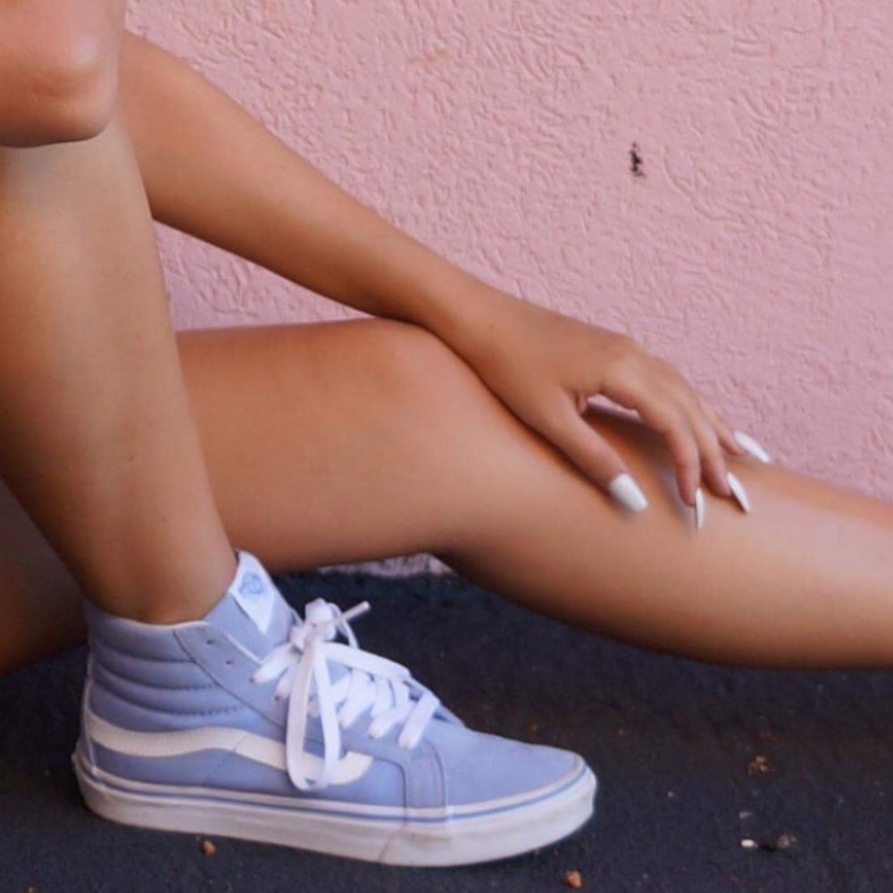 Light Blue High Top Vans